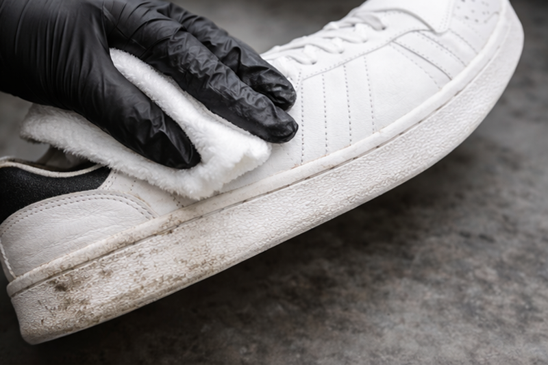 Professional sneaker deep cleaning soles and midsoles